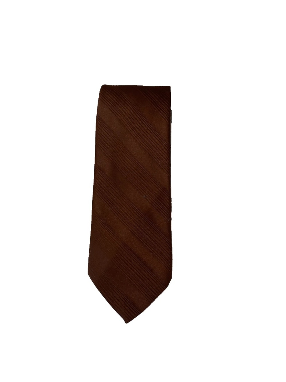 Sears Men's Brown Diagonal Stripe Tie